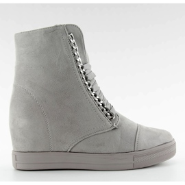 Turnschuhe mit Satin-Spitze grau NC92 grau