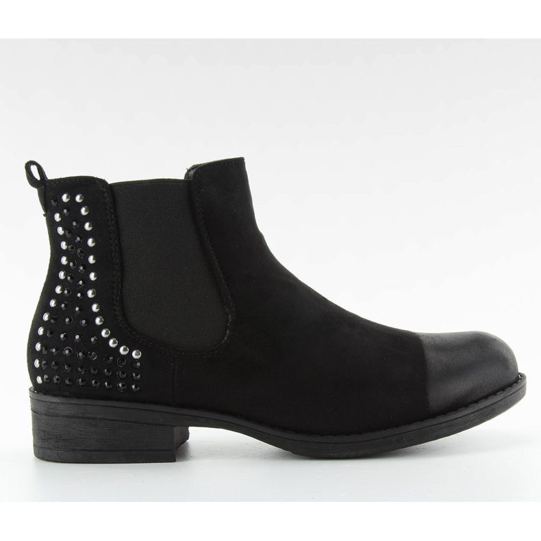 JAX3251 schwarze Jodhpur-Stiefel mit Nieten