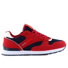 D81 ROT / NAVY super bequemer Sportschuh