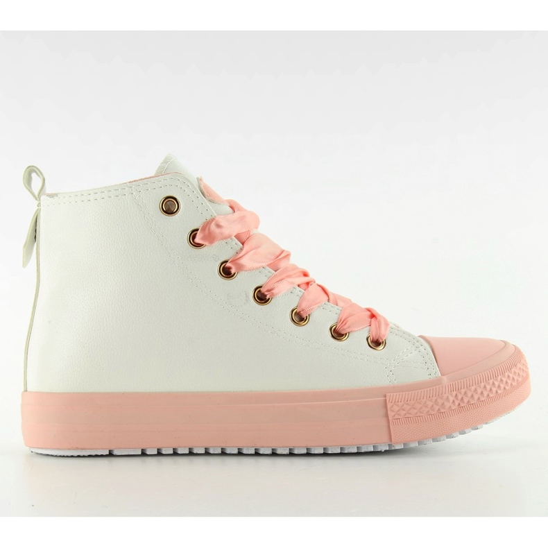 Knöchelturnschuhe mit doppelter Schnürung weiß