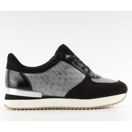 Sportschuhe mit hoher Sohle bs072 Schwarz