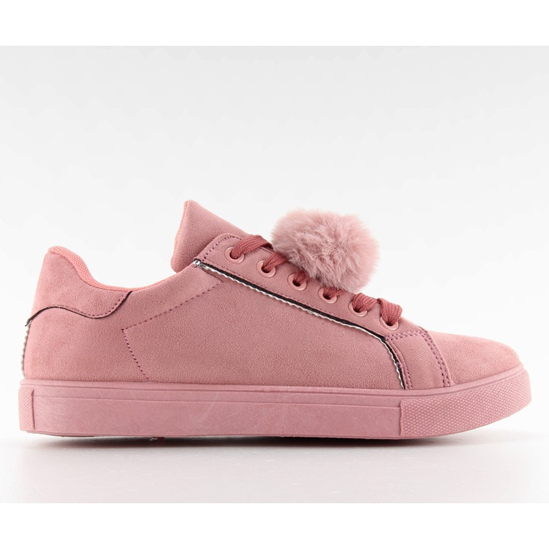 Turnschuhe mit Pompon K-90 Pink rosa