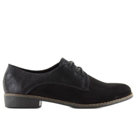 Damen-Schnürloafer mb-6390 schwarz