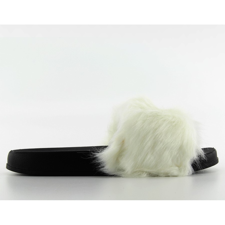 Hausschuhe mit Pelz dd69p weiß