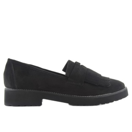 Damen-Loafer hohe Sohle F173p schwarz
