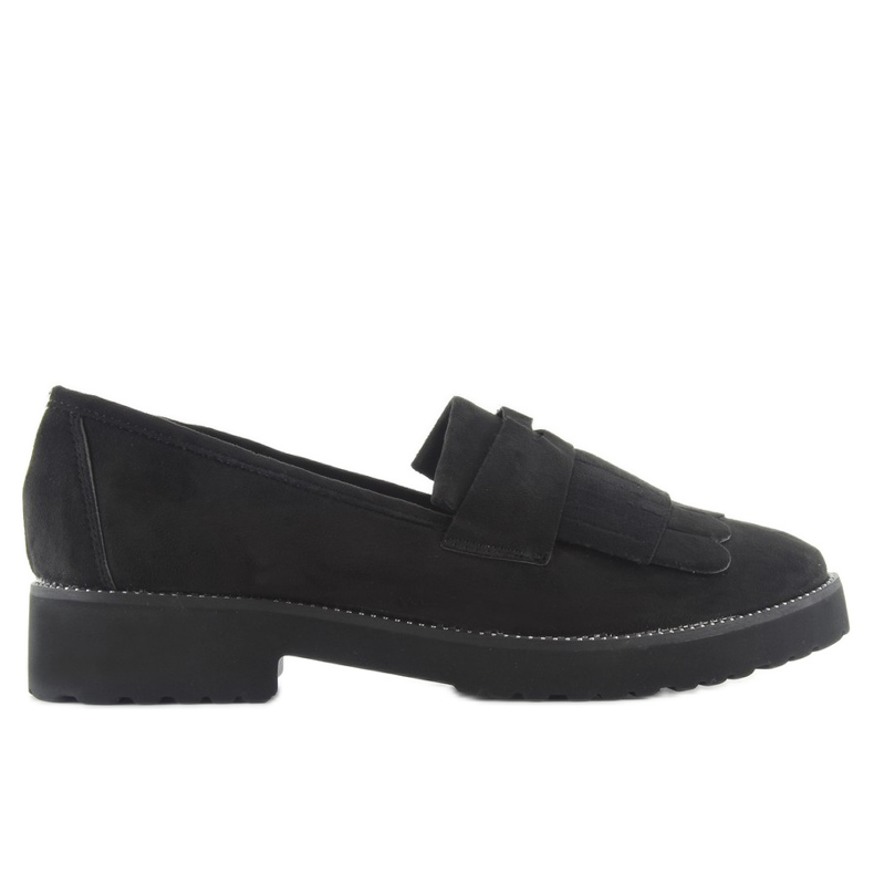 Damen-Loafer hohe Sohle F173p schwarz