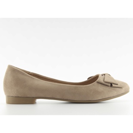 Ballerinas für Damen Wildleder t291p Beige