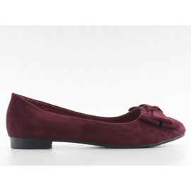 Ballerinas für damen wildleder t291p wein rot