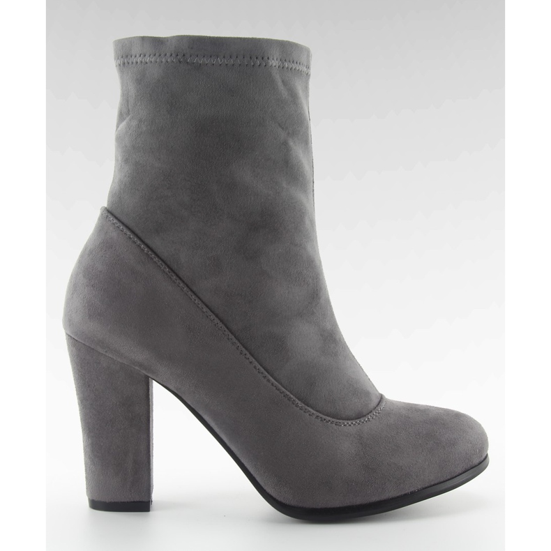 Klassische Stiefel High Heels fa141 Grau