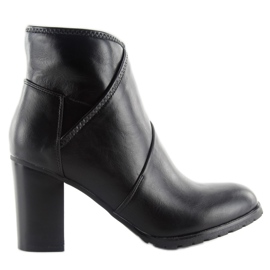 Damenstiefel mit hohem Absatz BG-65 schwarz