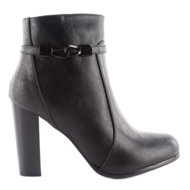 Eleganter Stiefel mit hohem Absatz a821 schwarz