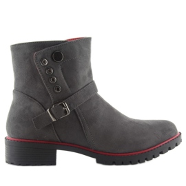 Jodhpurstiefel mit Besatz r112p Grau