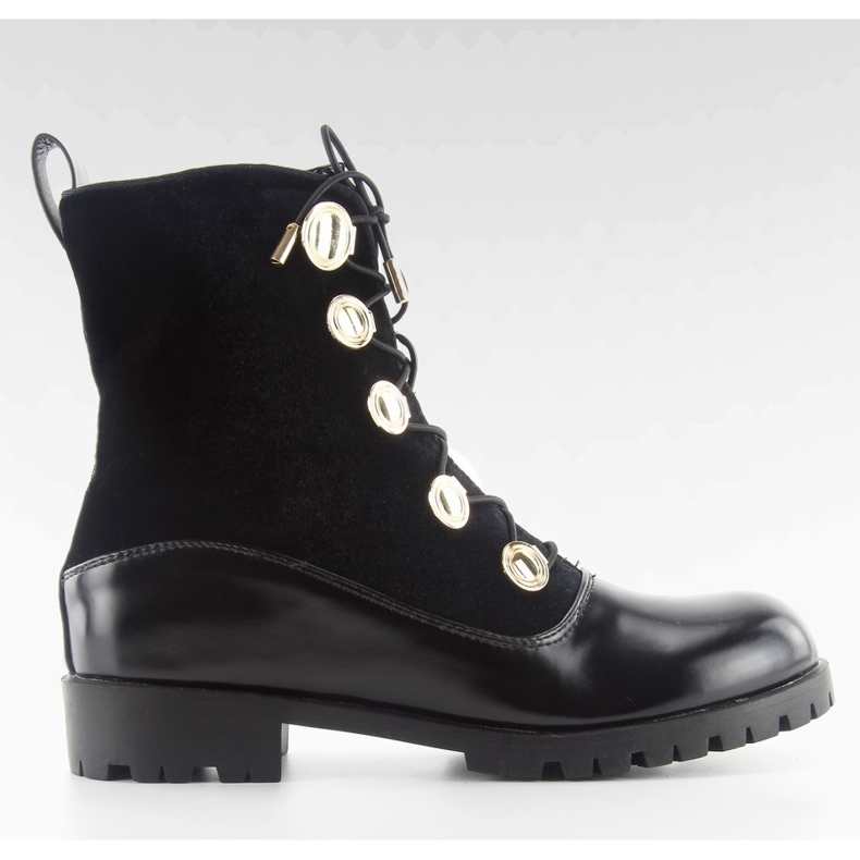 Veloursarbeiter mit Knöpfen R113p schwarz