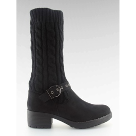 NC109 schwarze Strickstiefel