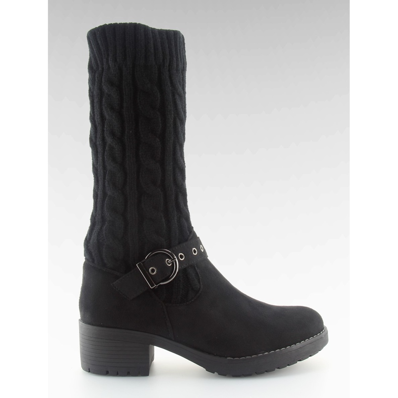 NC109 schwarze Strickstiefel
