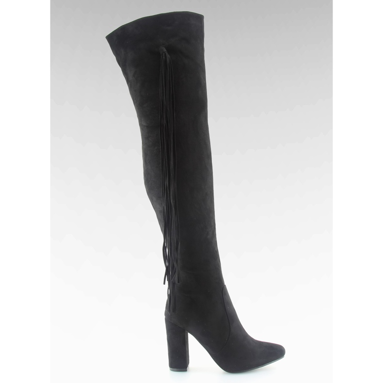 Oberschenkel High Heels mit schwarzen Quasten