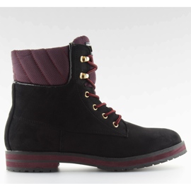 Schwarz Wildleder Damen Timber Stiefel WD38 Schwarz