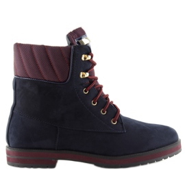 Marineblaue Holzstiefel für Damen WD38 Navy