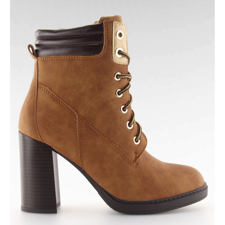 Timbered High Heels braun NS05P Kamel