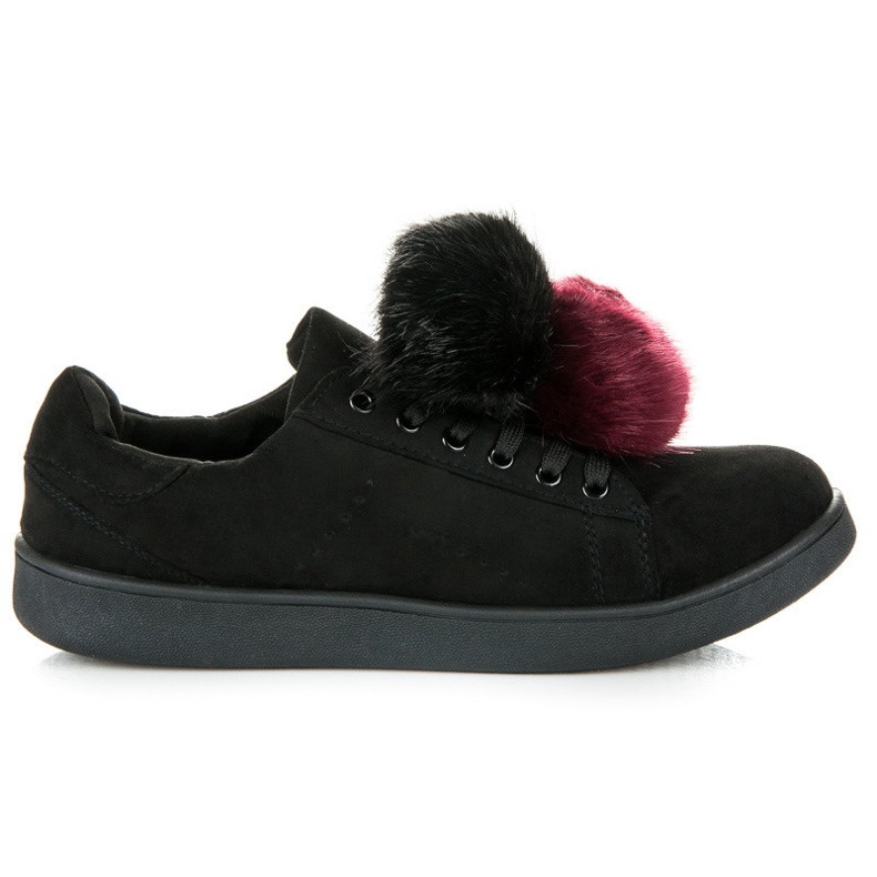 Vices New Collection Turnschuhe mit abnehmbaren Bommeln schwarz