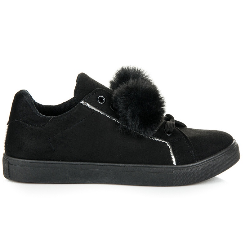 Groto Gogo Wildlederturnschuhe mit Bommeln schwarz