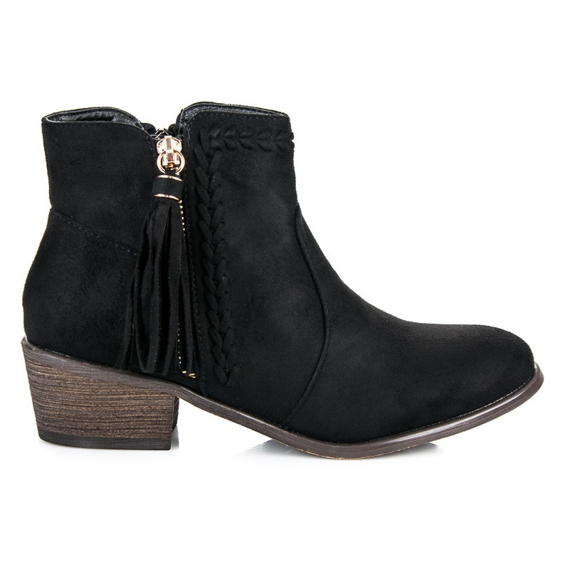 Bestelle Wildleder-Stiefeletten, Chelsea-Stiefel schwarz