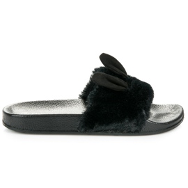 Queen Vivi Schwarze Flip-Flops mit Ohren