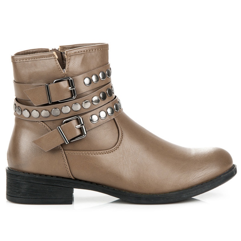 Yes Mile Stiefel mit dekorativer Schnalle braun