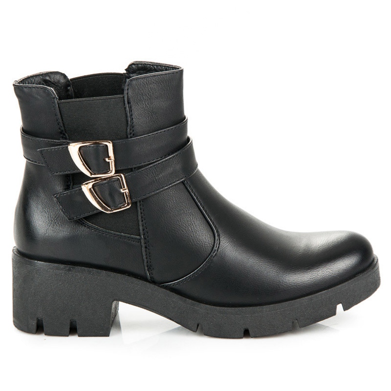 Abloom Chelsea Boots mit Schnallen schwarz