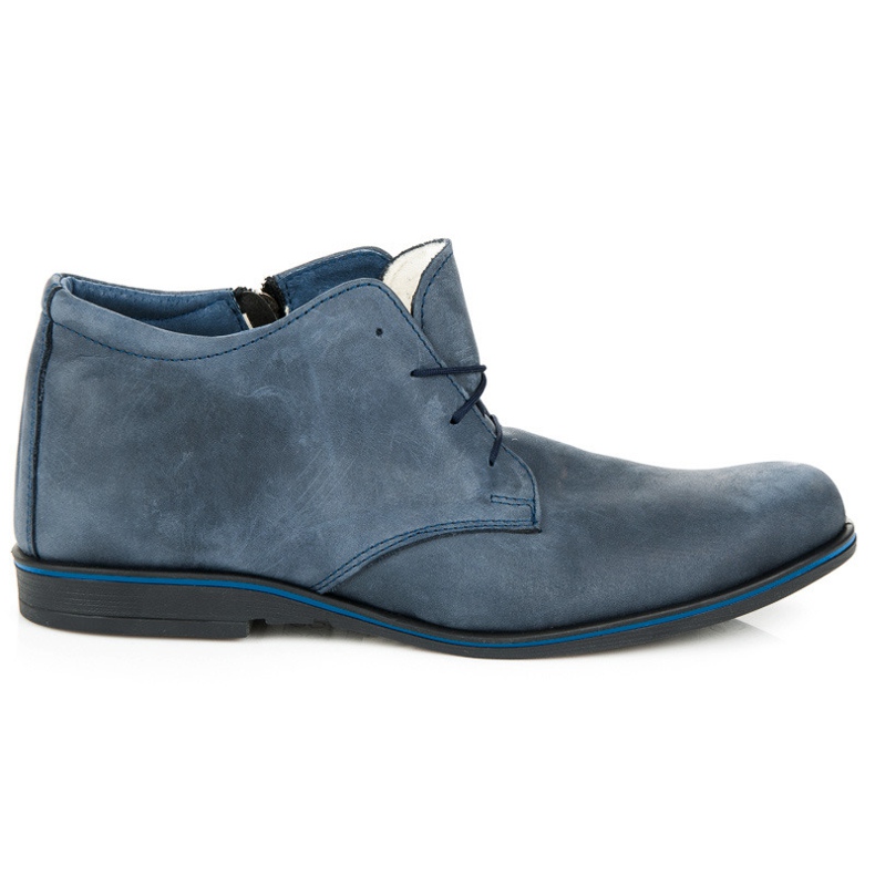 Lucca Booties mit Schaffell blau