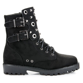 Vices New Collection Arbeiterstiefel aus Wildleder schwarz