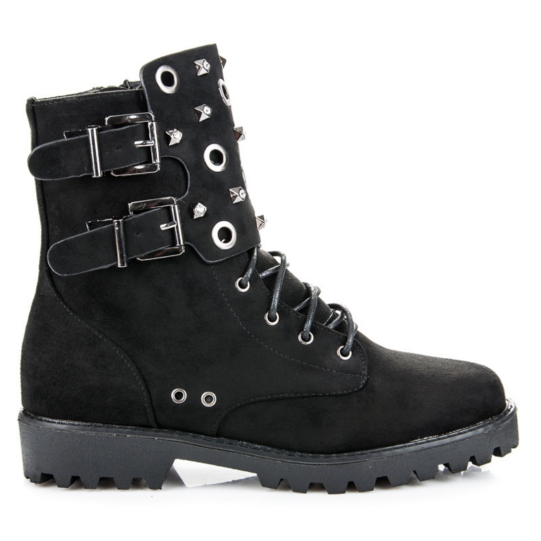Vices New Collection Arbeiterstiefel aus Wildleder schwarz