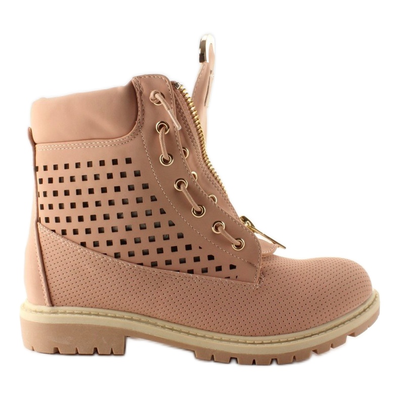 Durchbrochener Balsam, goldener Reißverschluss, R103 Pink rosa