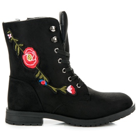 Sport Bestickte Wildledertaschen schwarz