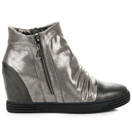 Vinceza Silberne Stiefeletten grau