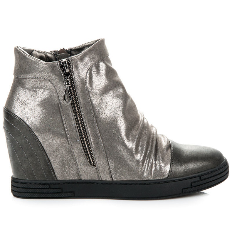 Vinceza Silberne Stiefeletten grau