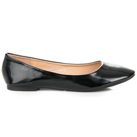 W. Potocki Lackierte Ballerinas schwarz