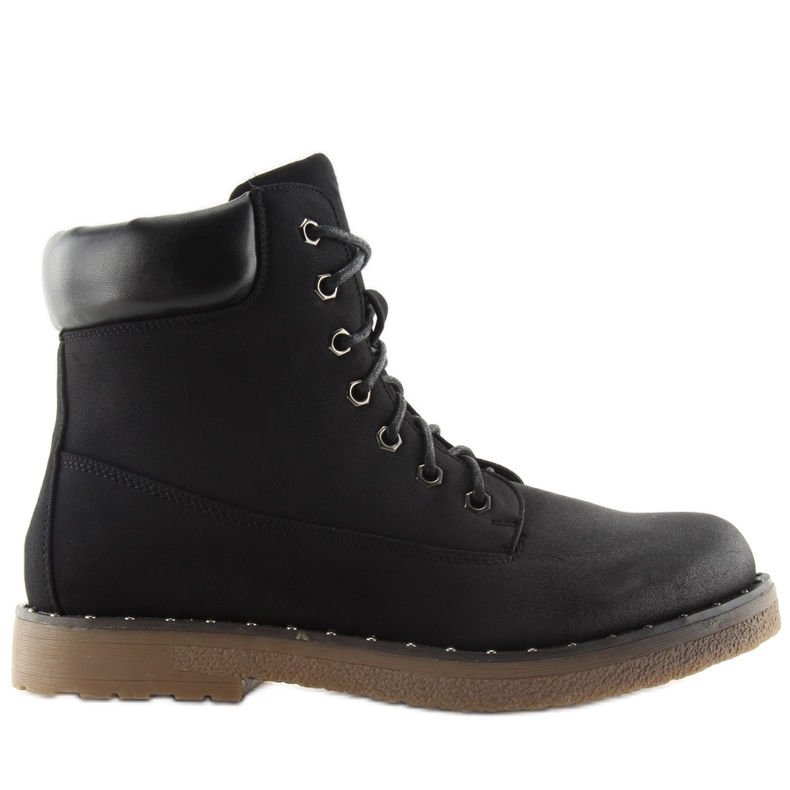 Schwarze Damenstiefel mit Stiefeln hq895 schwarz