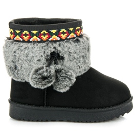 Kylie Schneestiefel mit Pompons schwarz