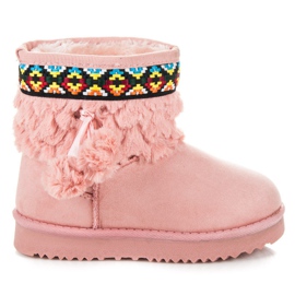 Kylie Schneestiefel mit Pompons rosa