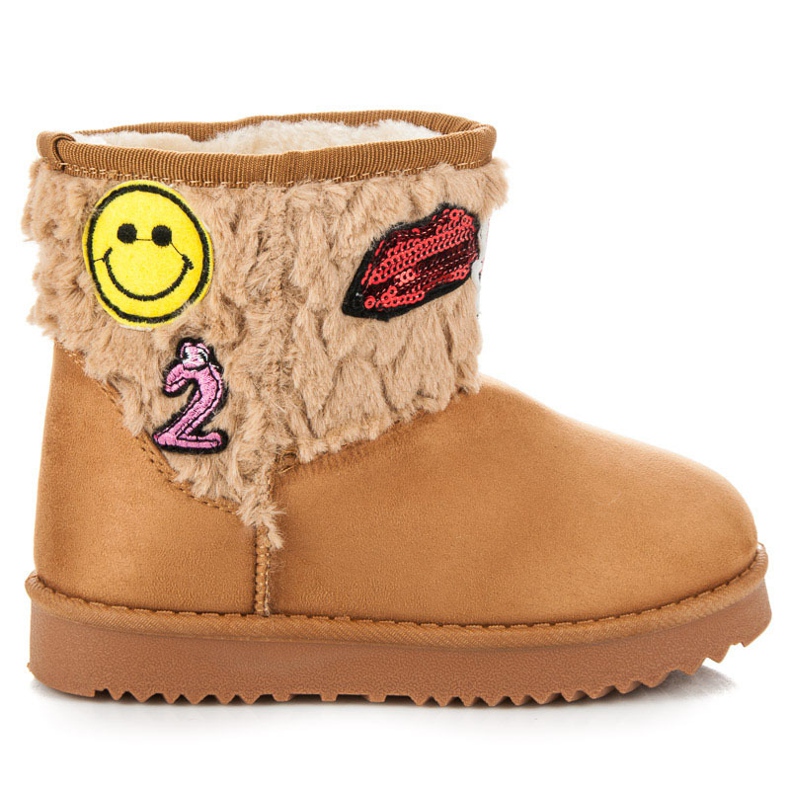 Kylie Mukluki mit Patches braun