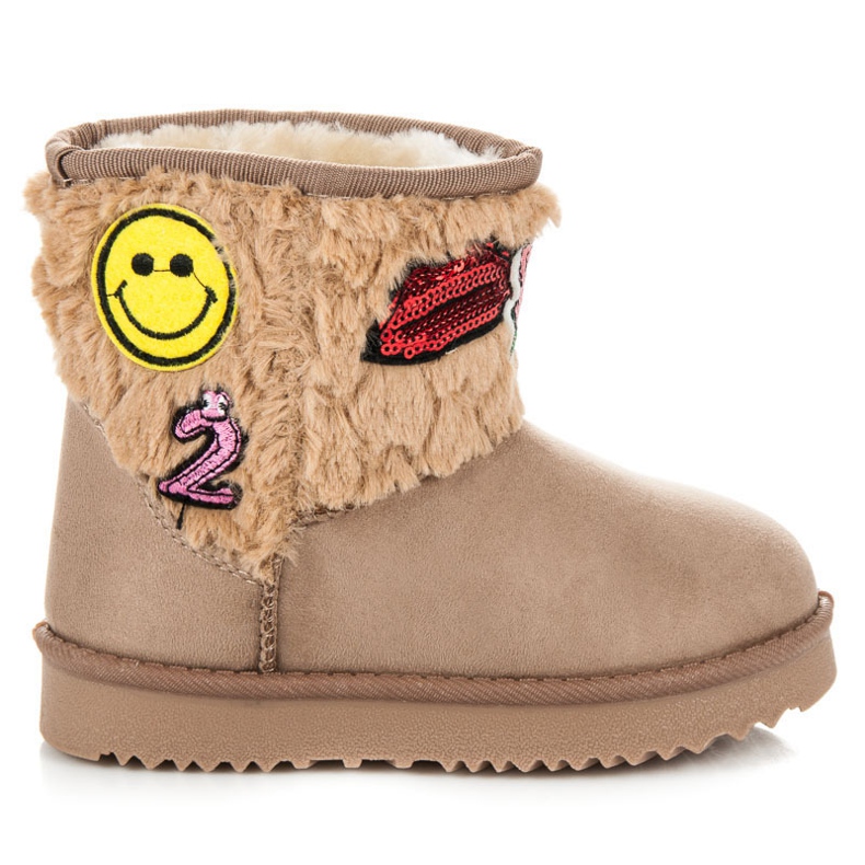 Kylie Mukluki mit Patches braun