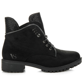 Vices Stylische Schnürboots schwarz