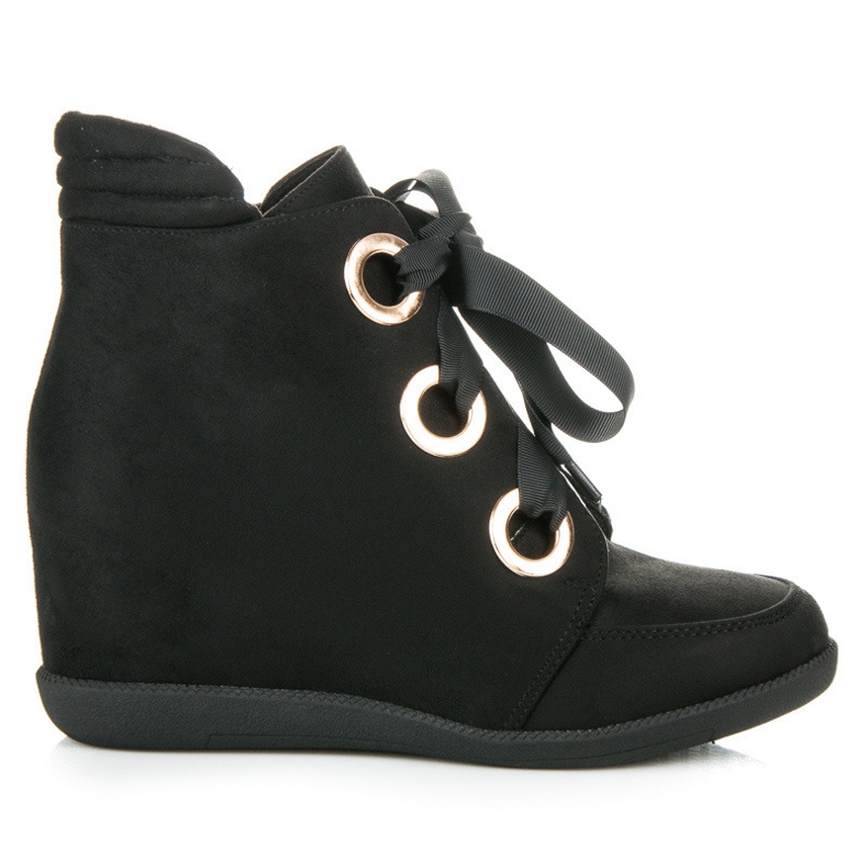 Kylie Stiefeletten mit Bändern schwarz