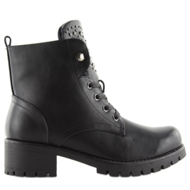 Schwarze Stiefel schwarze Stiefel HQ-8A809-1 schwarz