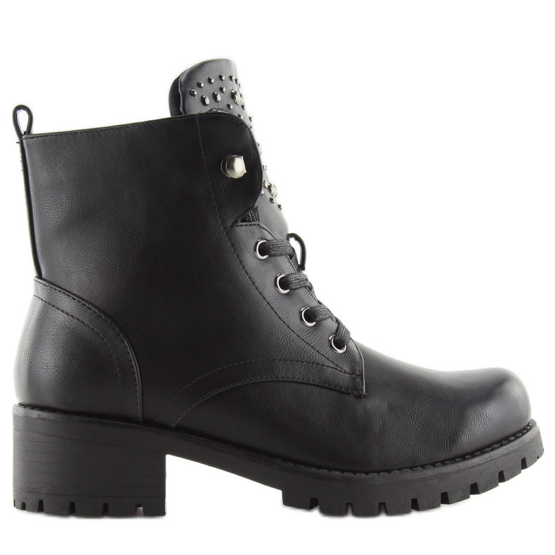 Schwarze Stiefel schwarze Stiefel HQ-8A809-1 schwarz