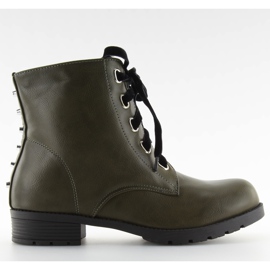 Stiefel Stiefel mit grünen Armee grünen Nieten