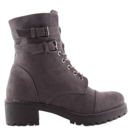 Graue Stiefel Workery Suede grau TS10 Grau