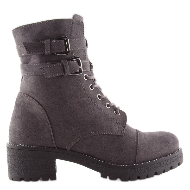 Graue Stiefel Workery Suede grau TS10 Grau