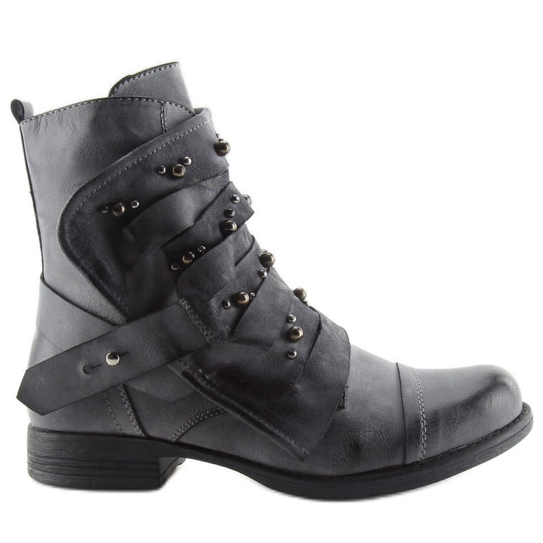 Militärstiefel mit originalem Schaft, grau